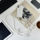 2WAY 手作り風ビーズフラワーチェーン｜上品なパールと薔薇のモチーフで彩る、シンプルかわいいマルチチェーン