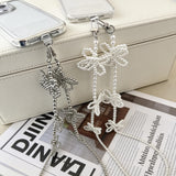 2WAY 手作り風ビーズフラワーチェーン｜上品なパールと薔薇のモチーフで彩る、シンプルかわいいマルチチェーン