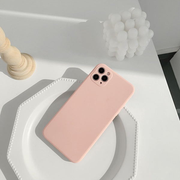 全3色】パステルカラー汚れにくいiPhoneケースおしゃれ jk 人気