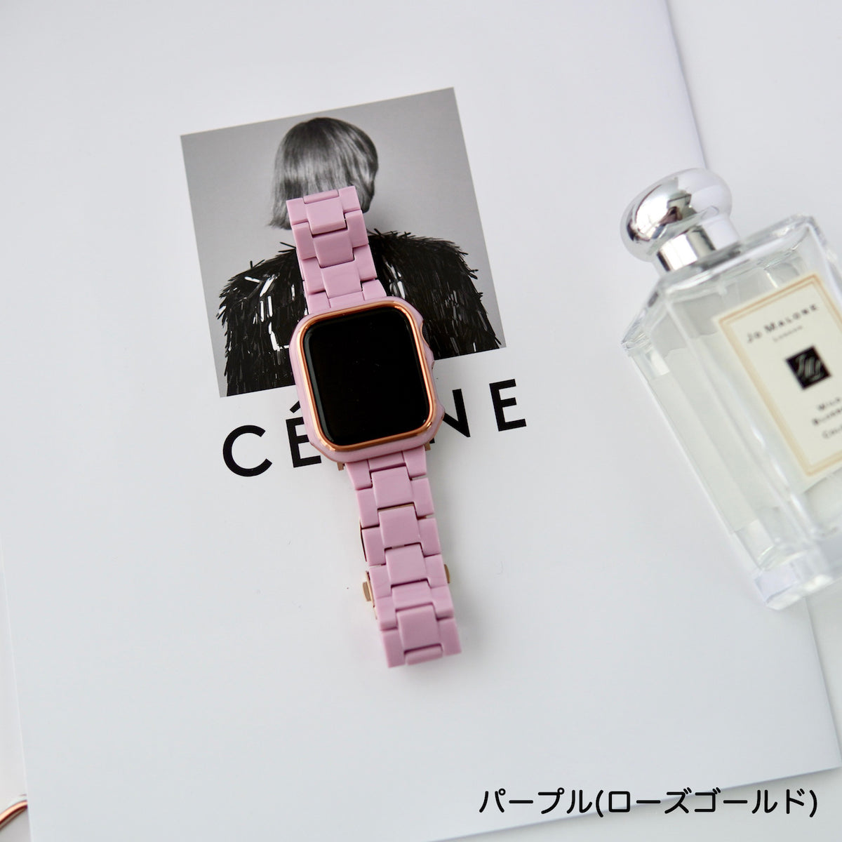 【色:ピンク_サイズ:ゴールド38mm】Gaacal 「バンド＋フレームセット」 色:ピンク_サイズ:ゴールド38mm】Gaacal 「バンド＋フレーム