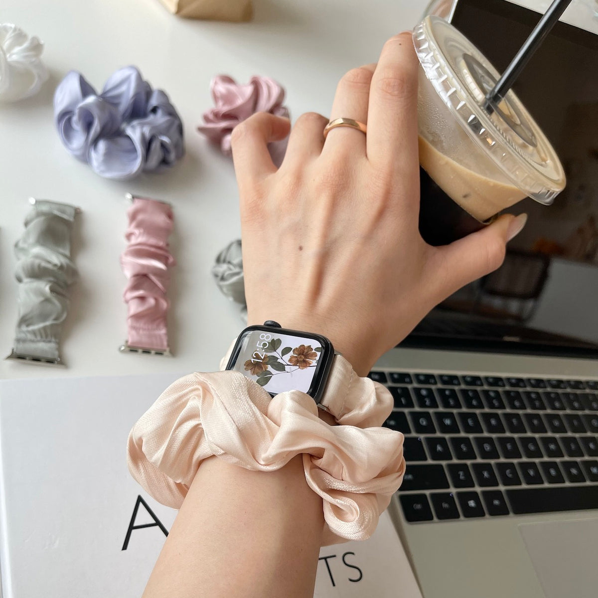 くしゅふわバンド」シュシュ風アップルウォッチバンド&シュシュ – gaacal