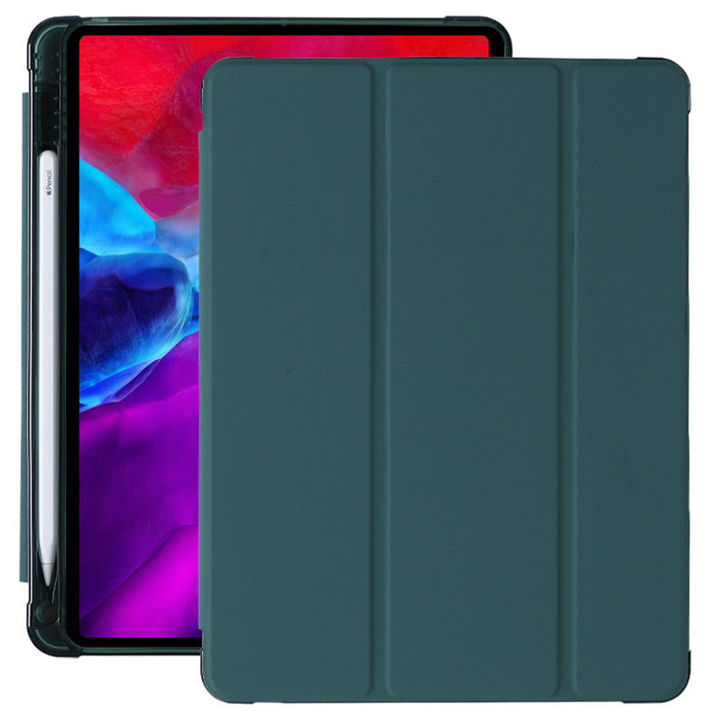 「好きな色で持ち歩く」三つ折スタンドカバーシンプルiPadケース - gaacal gaacal iPad Pro 11 インチ (第3世代/2021年) / ミッドナイトグリーン gaacal 雑貨 「好きな色で持ち歩く」三つ折スタンドカバーシンプルiPadケース