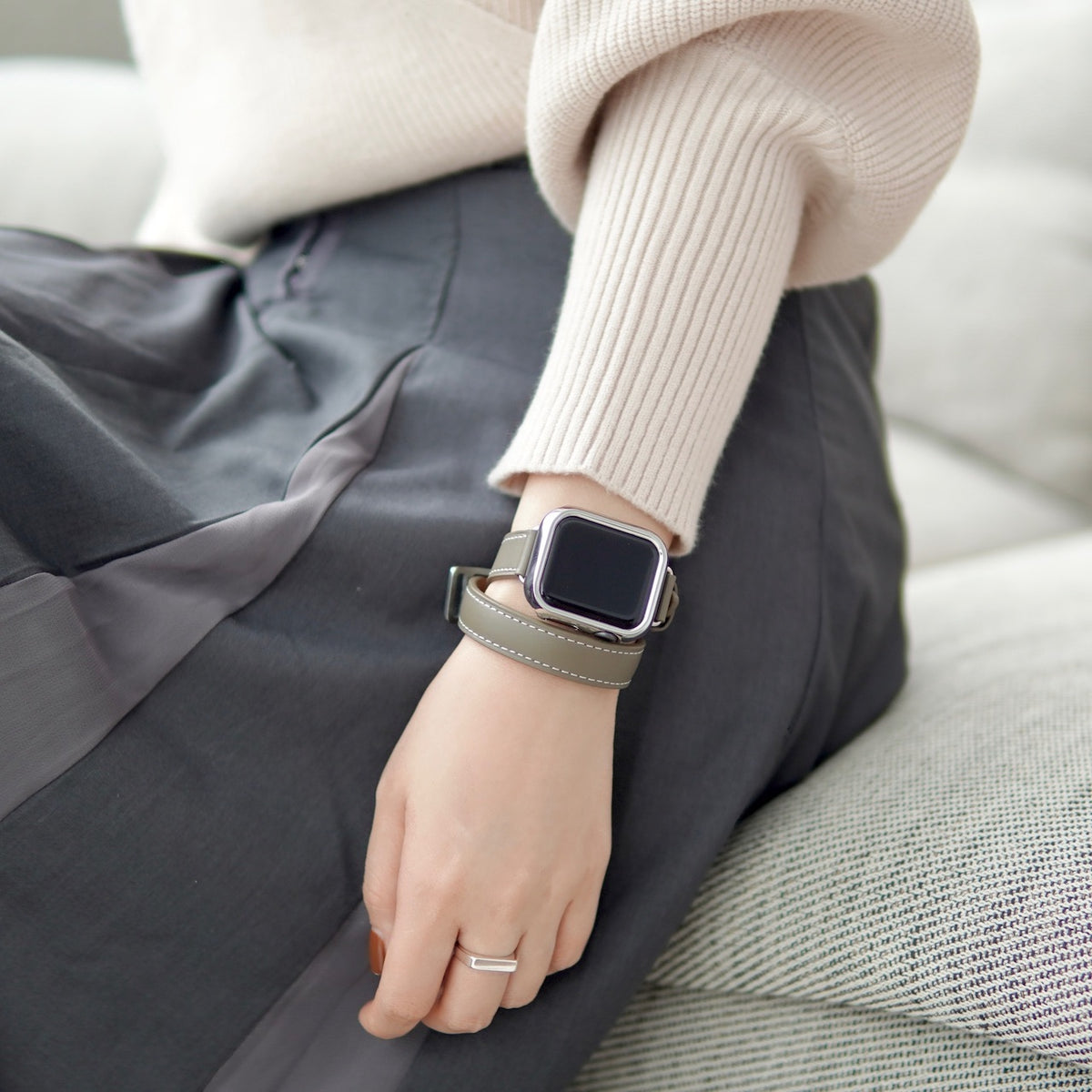 新たな気持ちで」2重巻きアップルウォッチバンド – gaacal 