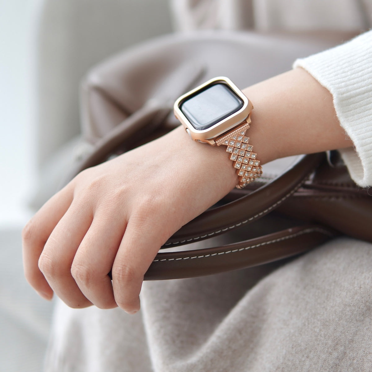 Cg8☆Apple Watchバンド アップルウォッチ キラキラ カバー ケース 