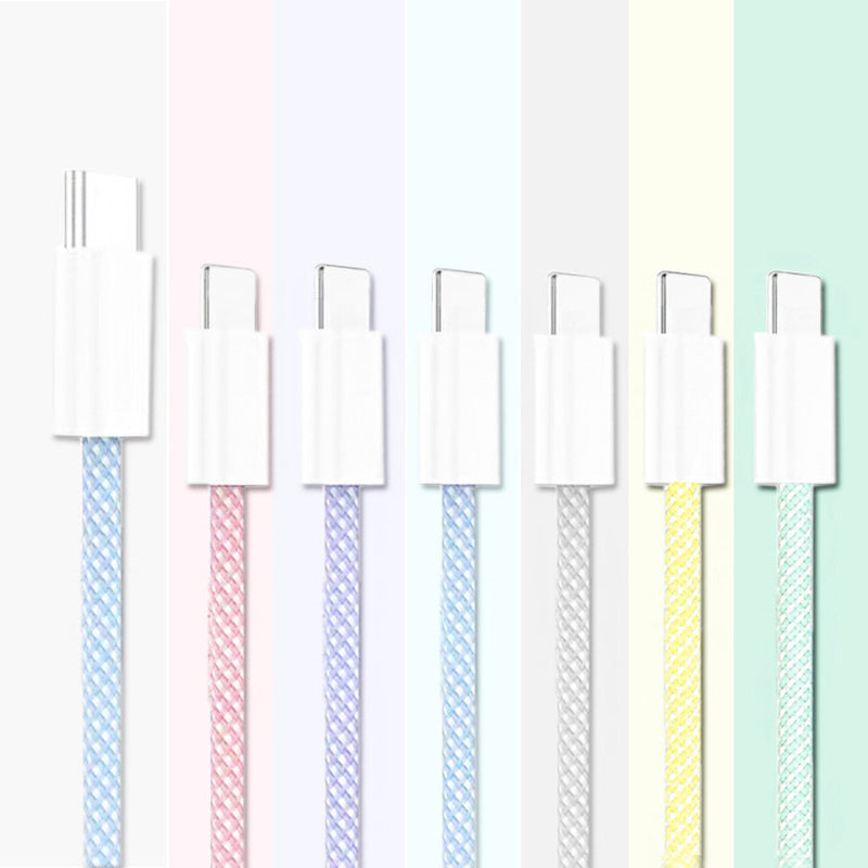 「推し色パステル」iPhone用推し色充電ケーブル