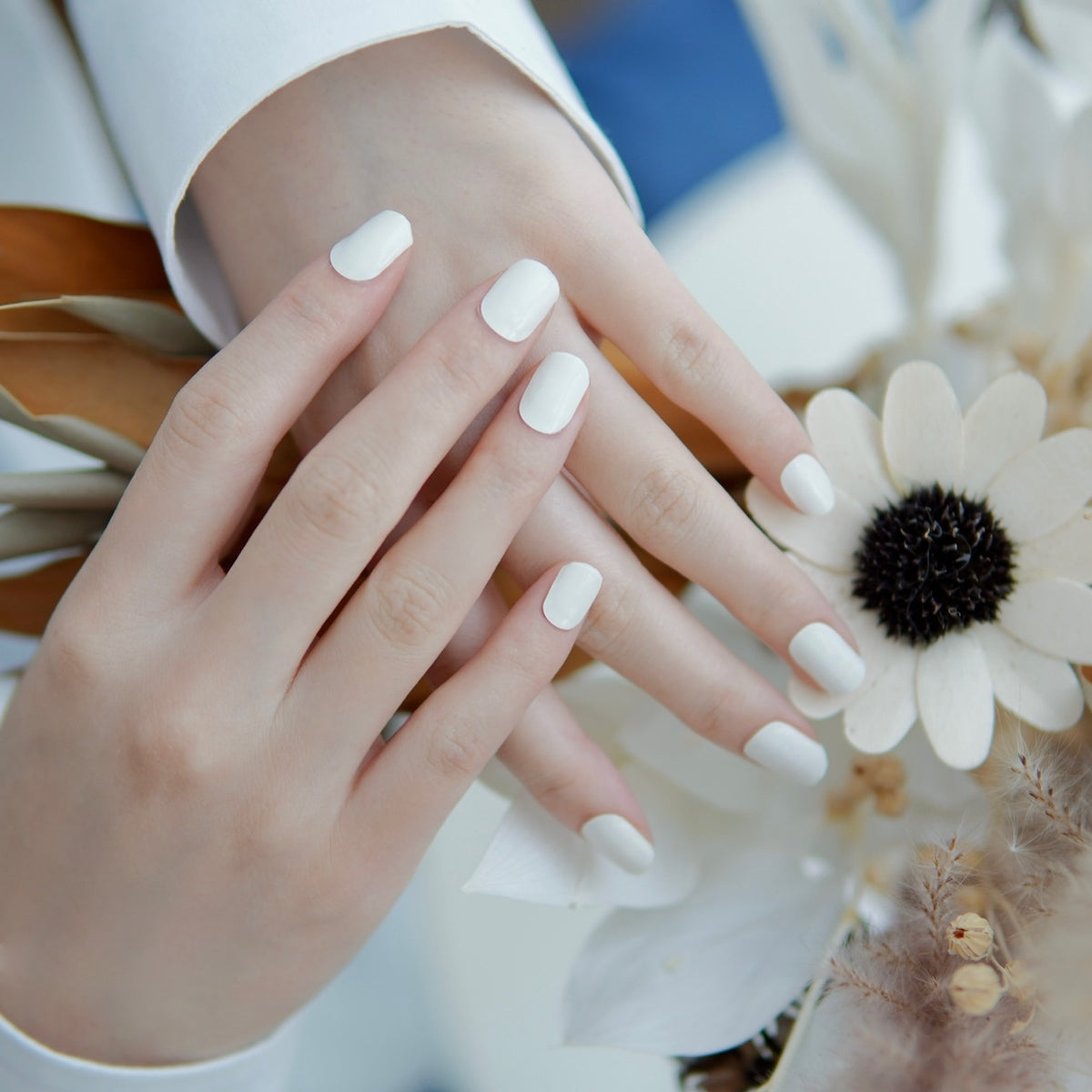 即納】「オールホワイト」オフィスシンプルホワイトジェルネイルシール