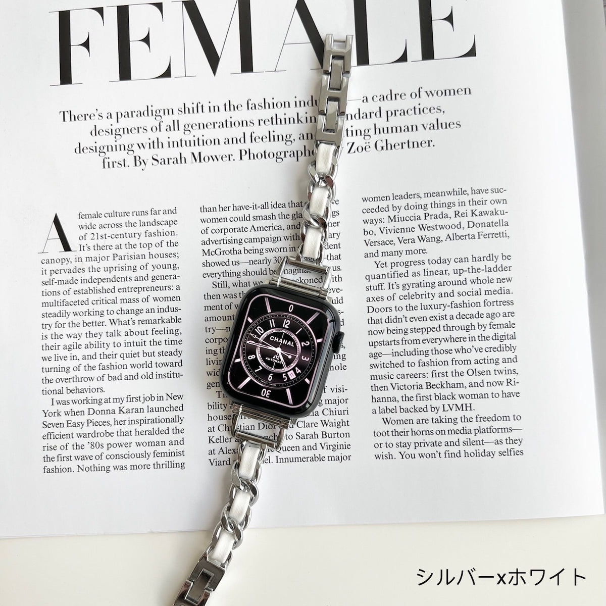 日本未発売★GUESS激カワステンレス製チェーンApple Watchバンド Iridescent Chain-Link 38-40 mm Band for Apple Watch® | GUESS