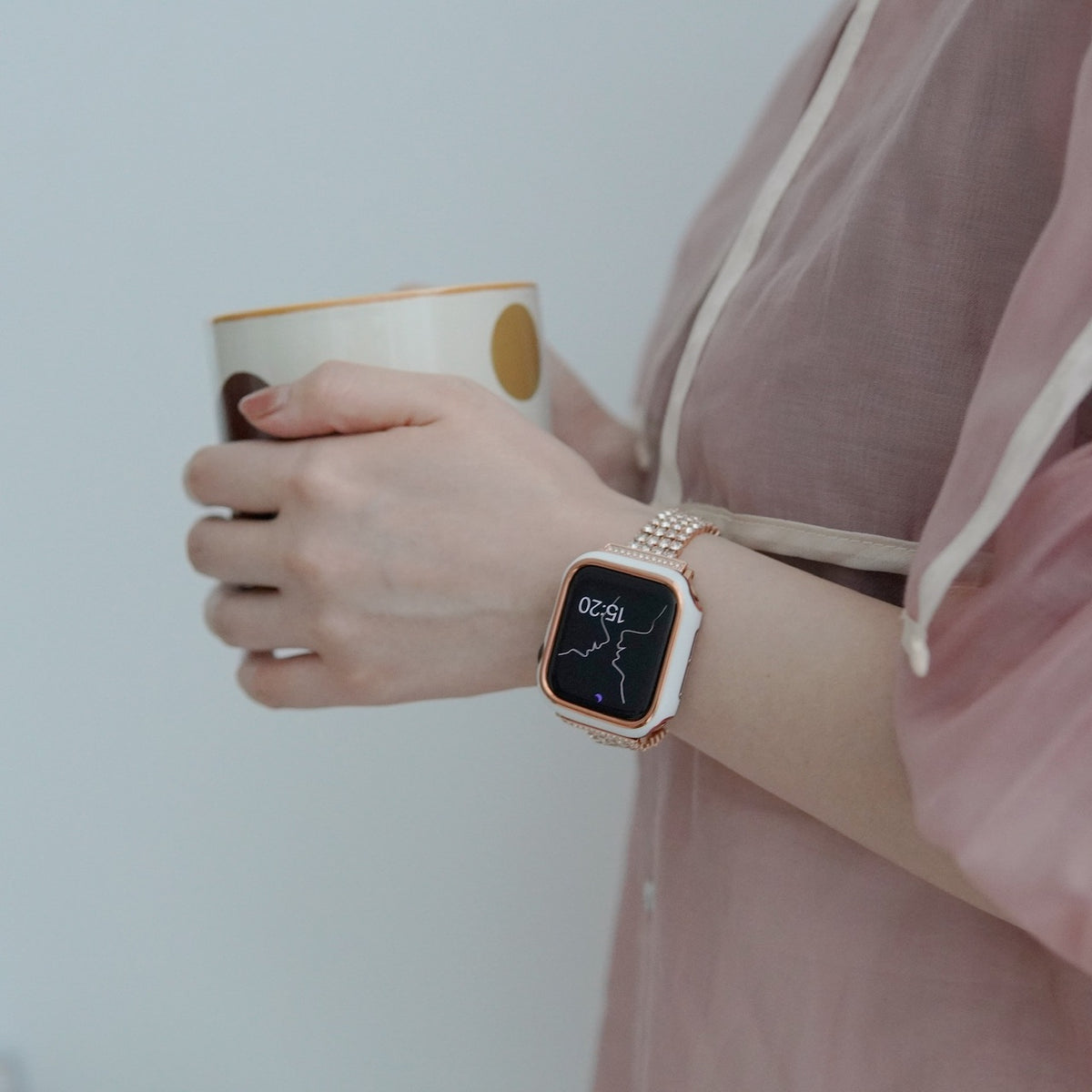 ステンレスバンド シルバー ケース Apple Watch キラキラ S7