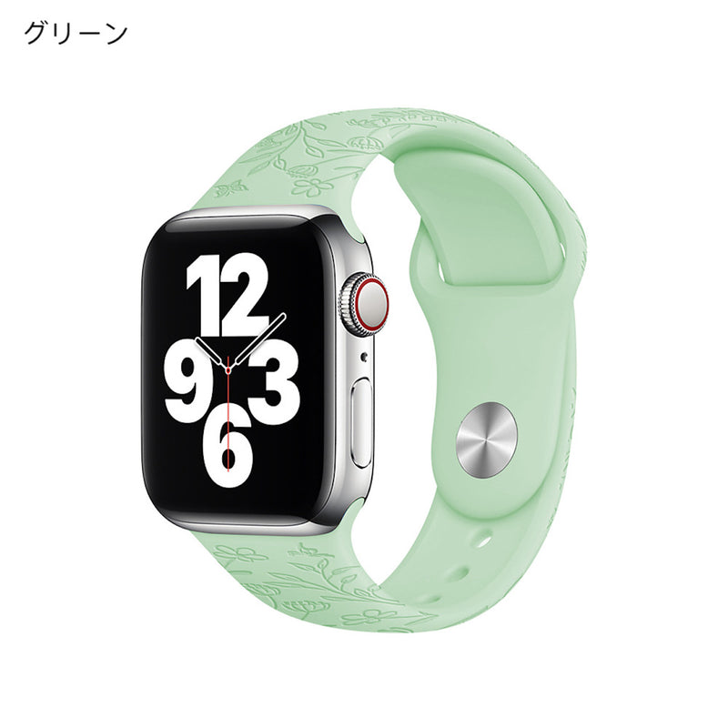 Apple Watch バンド シュシュ 花柄 38mm対応 - 時計