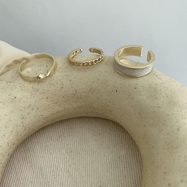 「今日はどれにする」組み合わせ自在な3種のリングセット 指輪セット - gaacal gaacal gaacal アクセサリー 「今日はどれにする」組み合わせ自在な3種のリングセット 指輪セット