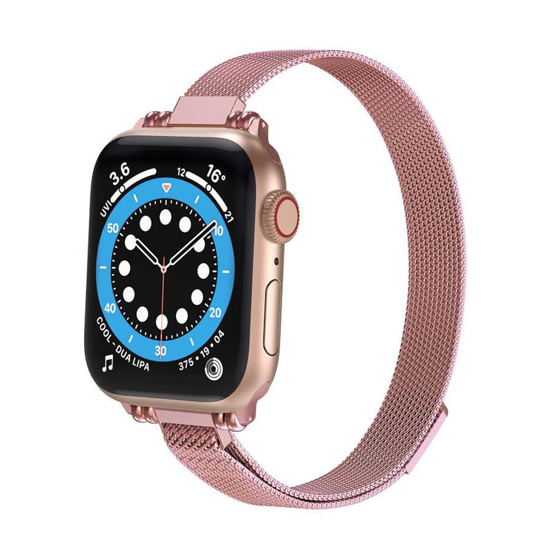 Apple Watch 38 40 41mm ステンレス バンド ローズゴールド - 時計